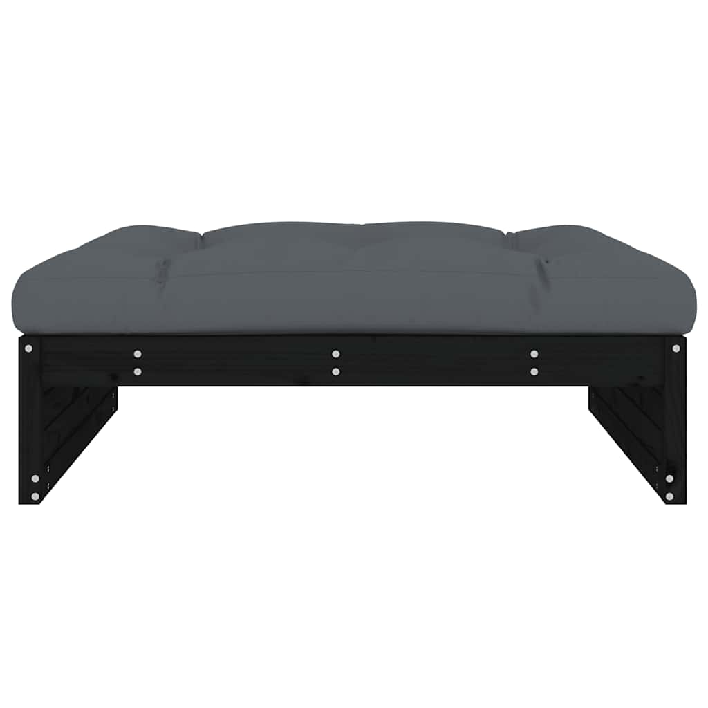 Poggiapiedi da Giardino 120x80 cm Legno Massello di Pino Nero | homemem39