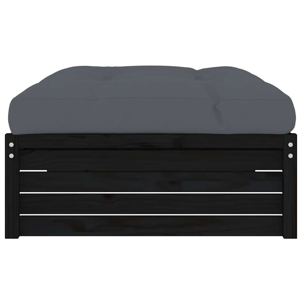 Poggiapiedi da Giardino 120x80 cm Legno Massello di Pino Nero | homemem39