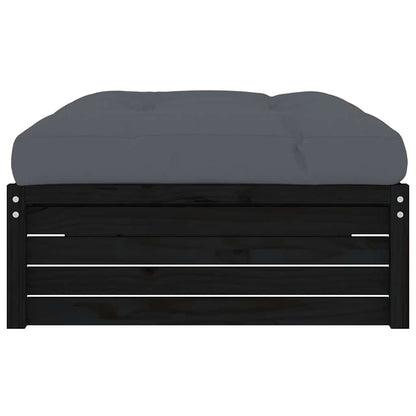Poggiapiedi da Giardino 120x80 cm Legno Massello di Pino Nero | homemem39