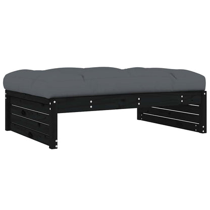 Poggiapiedi da Giardino 120x80 cm Legno Massello di Pino Nero | homemem39