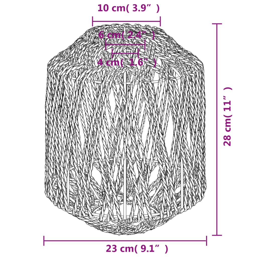 Paralume Nero Ø23x28 cm Ferro e Carta - homemem39