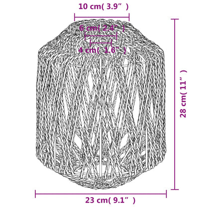 Paralume Nero Ø23x28 cm Ferro e Carta - homemem39