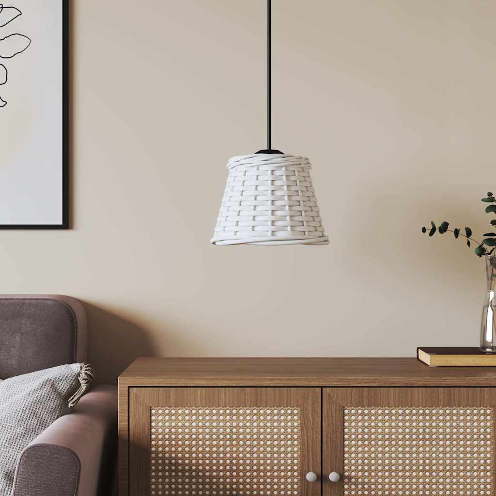 Paralume da Soffitto Bianco Ø15x12 cm in Vimini | homemem39