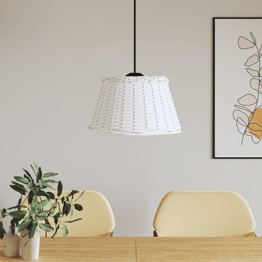 Paralume da Soffitto Bianco Ø50x30 cm in Vimini | homemem39