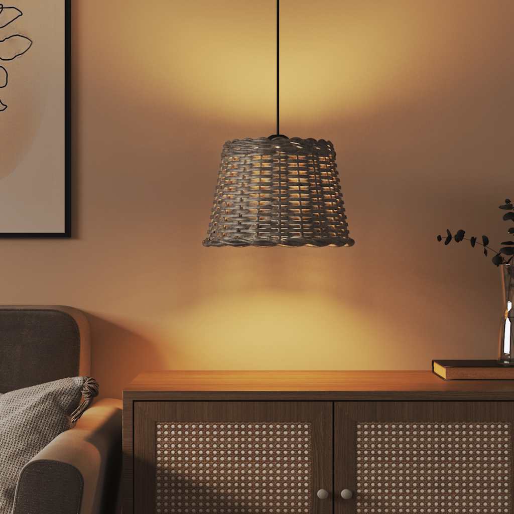 Paralume da Soffitto Marrone Ø30x20 cm in Vimini