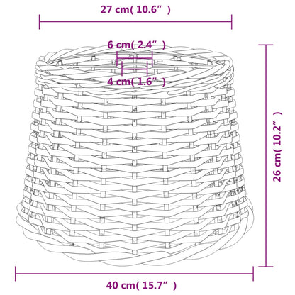 Paralume da Soffitto Marrone Ø40x26 cm in Vimini | homemem39