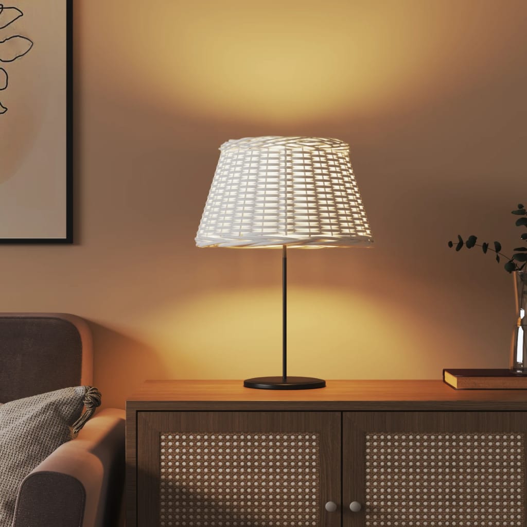 Paralume Bianco Ø50x30 cm in Vimini - homemem39