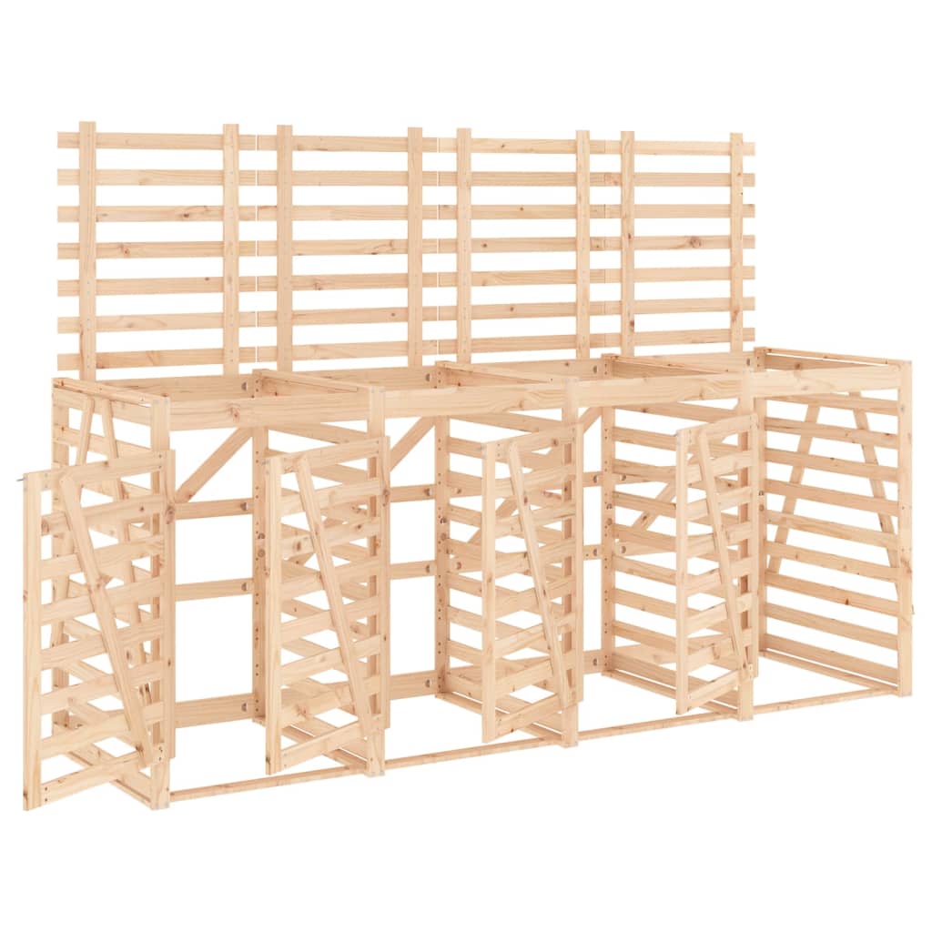 Copribidone Quadruplo in Legno Massello di Pino - homemem39