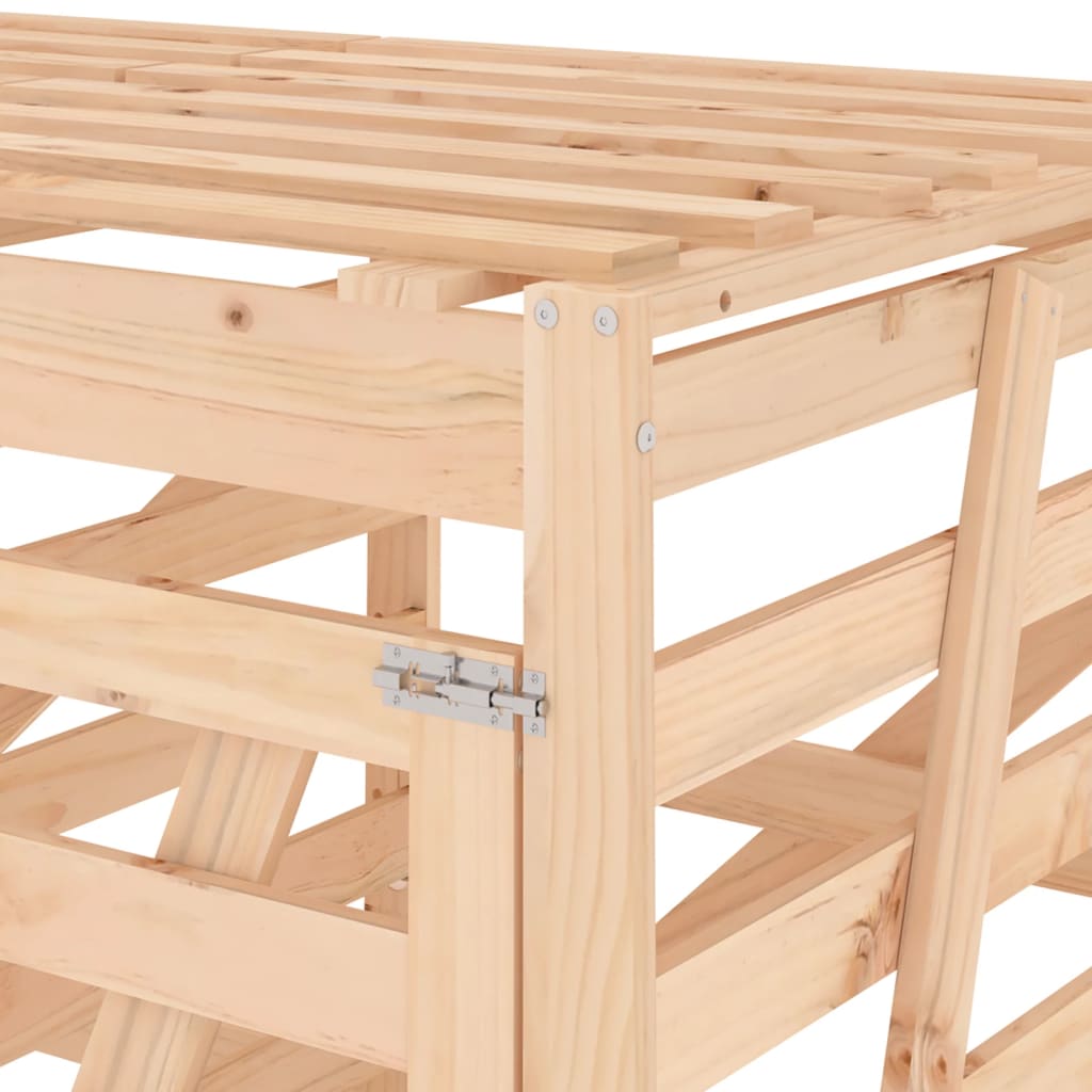 Copribidone Quadruplo in Legno Massello di Pino - homemem39