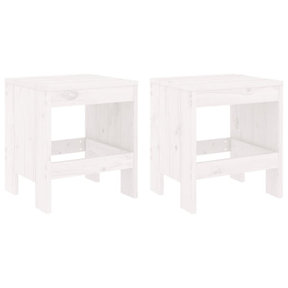 Set da Bistrot da Giardino 3pz Bianco in Legno Massello di Pino | homemem39