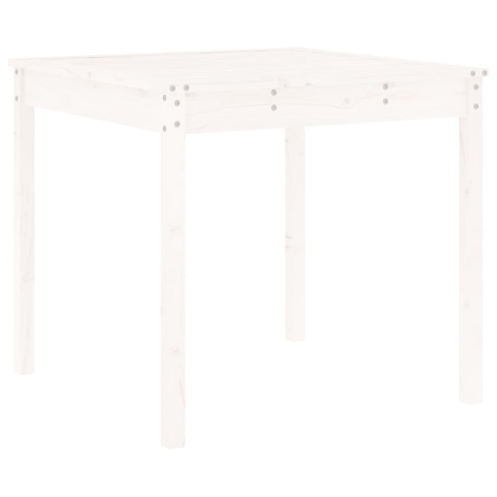 Set da Bistrot da Giardino 3pz Bianco in Legno Massello di Pino | homemem39