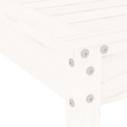 Set da Bistrot da Giardino 3pz Bianco in Legno Massello di Pino | homemem39