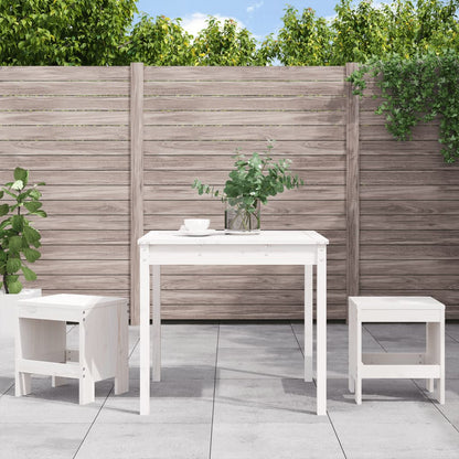 Set da Bistrot da Giardino 3pz Bianco in Legno Massello di Pino | homemem39