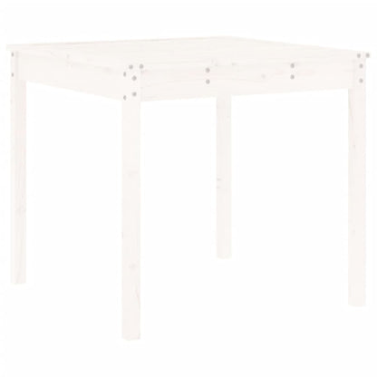 Set da Pranzo per Giardino 5pz Bianco in Legno Massello di Pino - homemem39