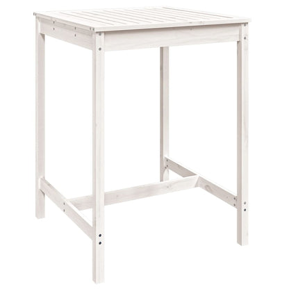 Set Bar da Giardino 5 pz Bianco in Legno Massello di Pino | homemem39
