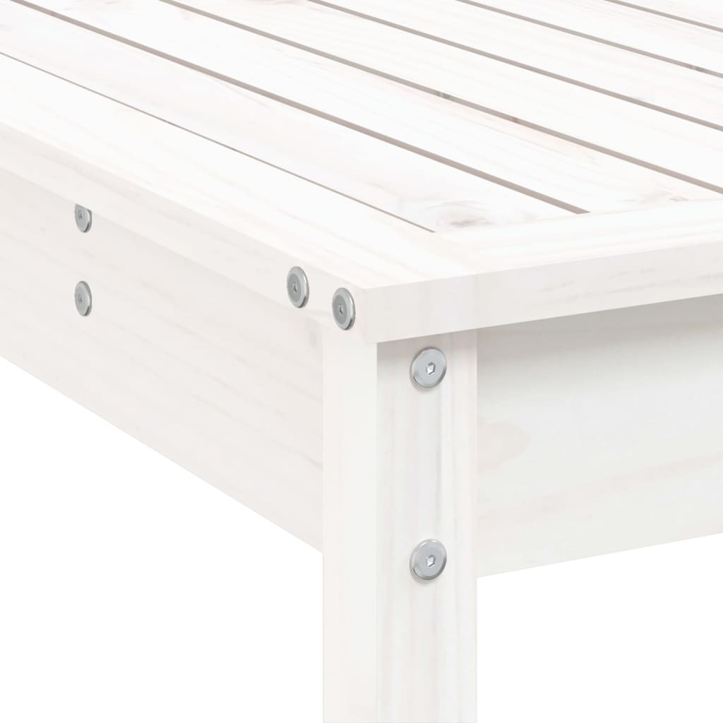 Set Bar da Giardino 5 pz Bianco in Legno Massello di Pino | homemem39