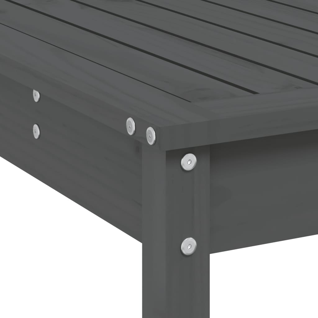 Set Bar da Giardino 5 pz Grigio in Legno Massello di Pino | homemem39
