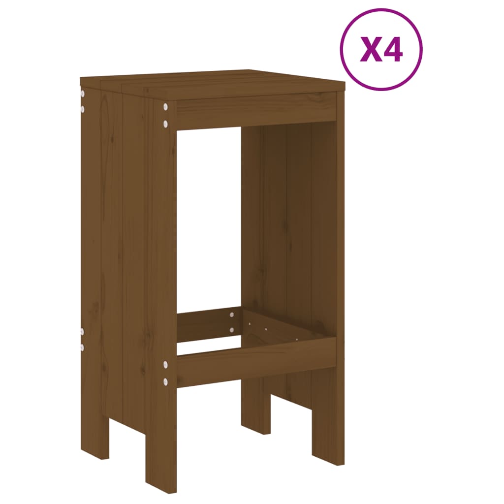 Set Bar da Giardino 5 pz ambra in Legno Massello di Pino | homemem39