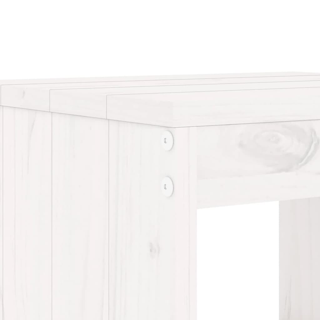 Set Bar da Giardino 5 pz Bianco in Legno Massello di Pino | homemem39