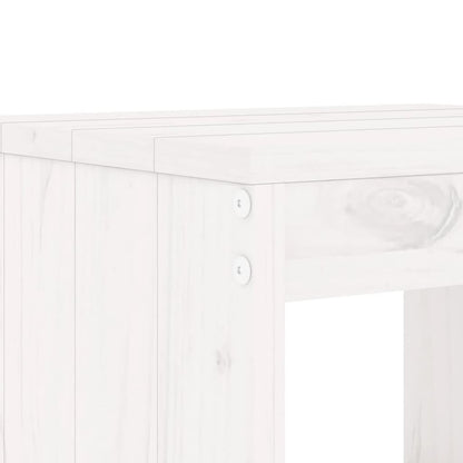 Set Bar da Giardino 5 pz Bianco in Legno Massello di Pino | homemem39