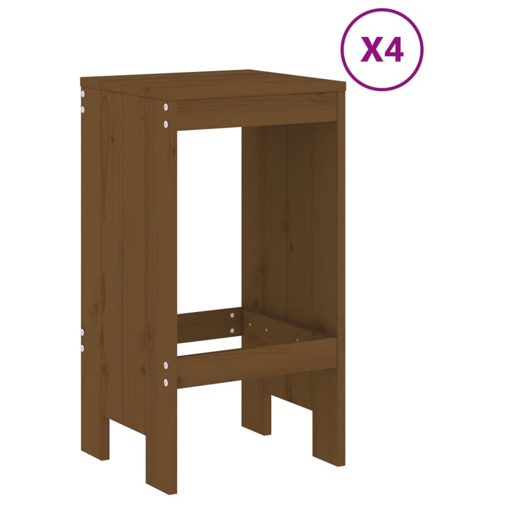 Set Bar da Giardino 5 pz ambra in Legno Massello di Pino | homemem39