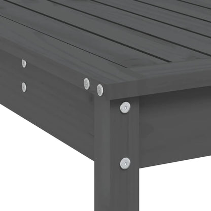 Set Bar da Giardino 7 pz Grigio in Legno Massello di Pino | homemem39