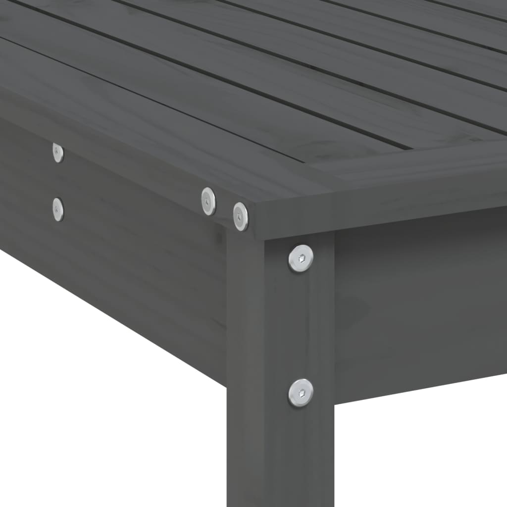 Set Bar da Giardino 9 pz Grigio in Legno Massello di Pino | homemem39