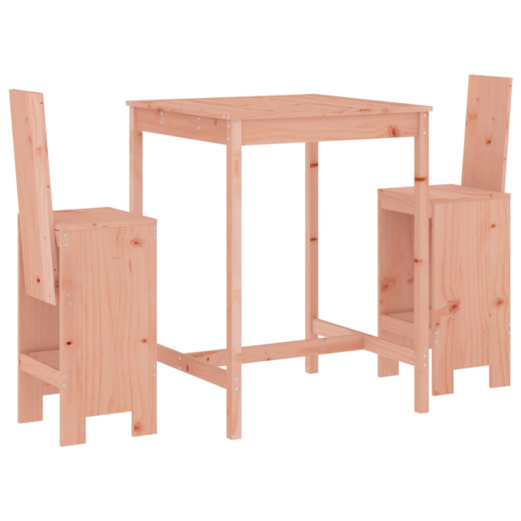 Set da Bar da Giardino 3 pz in Legno Massello di Douglas - homemem39