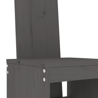 Set Bar da Giardino 5 pz Grigio in Legno Massello di Pino | homemem39