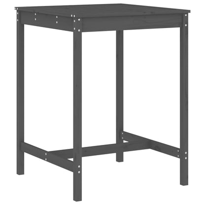 Set Bar da Giardino 5 pz Grigio in Legno Massello di Pino | homemem39