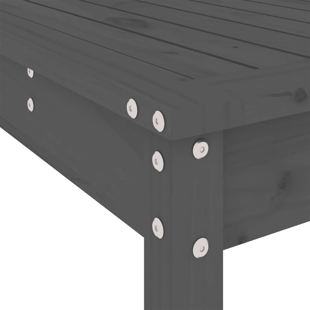 Set Bar da Giardino 5 pz Grigio in Legno Massello di Pino | homemem39