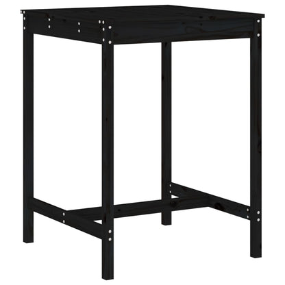 Set Bar da Giardino 5 pz Nero in Legno Massello di Pino | homemem39