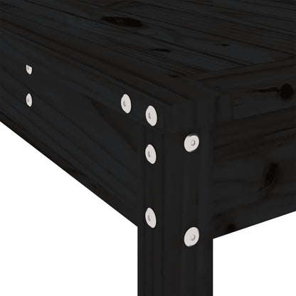 Set Bar da Giardino 5 pz Nero in Legno Massello di Pino | homemem39
