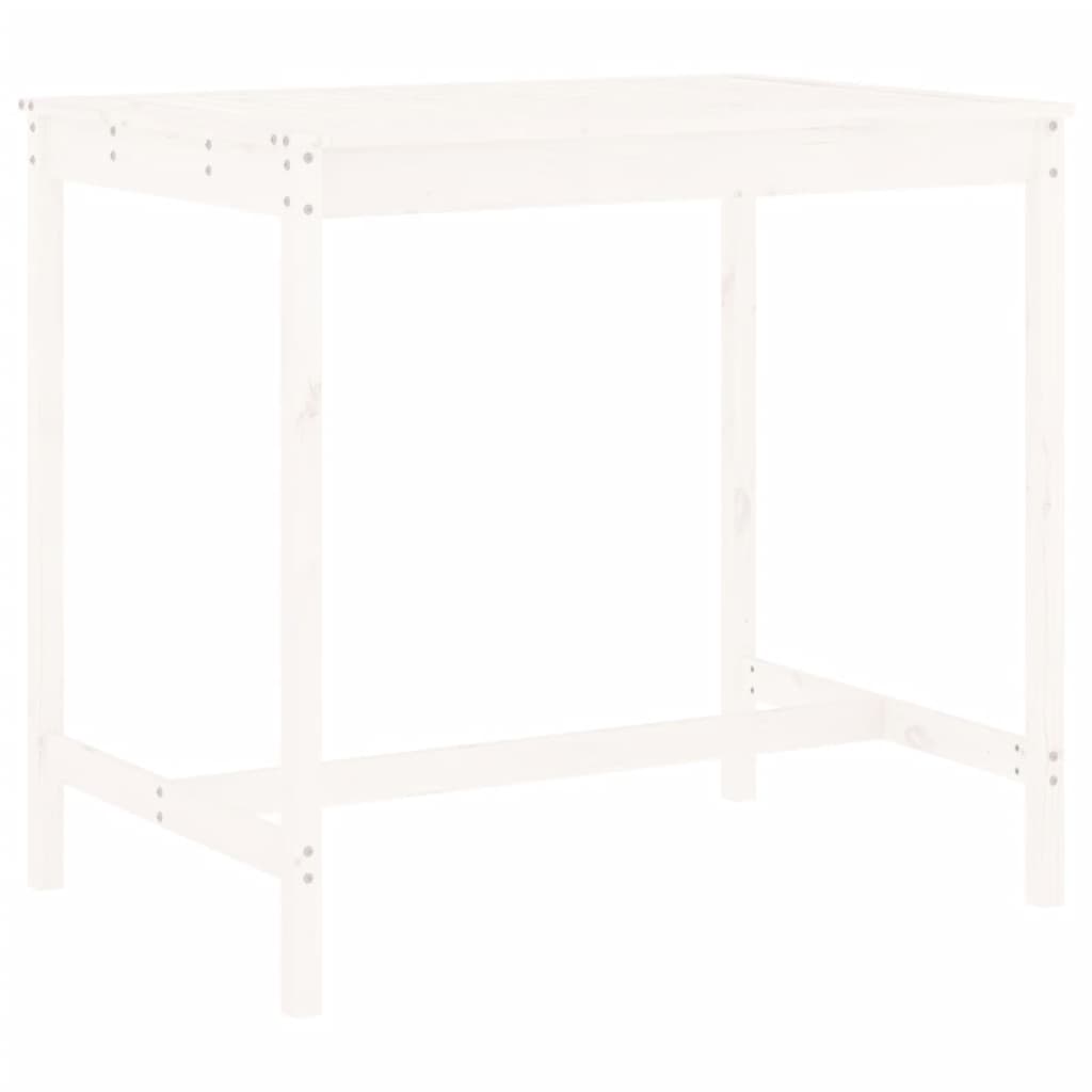 Set Bar da Giardino 5 pz Bianco in Legno Massello di Pino - homemem39