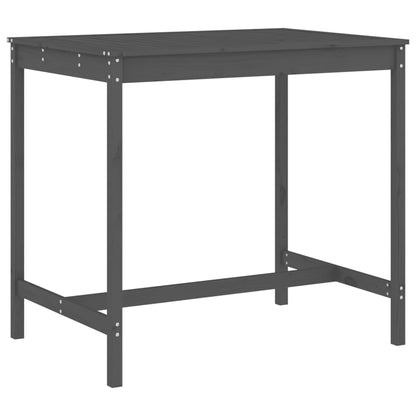 Set Bar da Giardino 5 pz Grigio in Legno Massello di Pino | homemem39