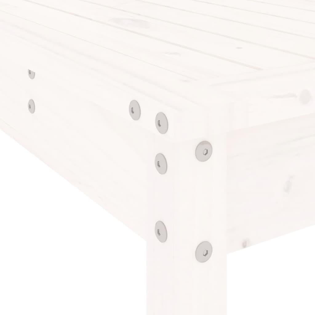 Set Bar da Giardino 9 pz Bianco in Legno Massello di Pino - homemem39