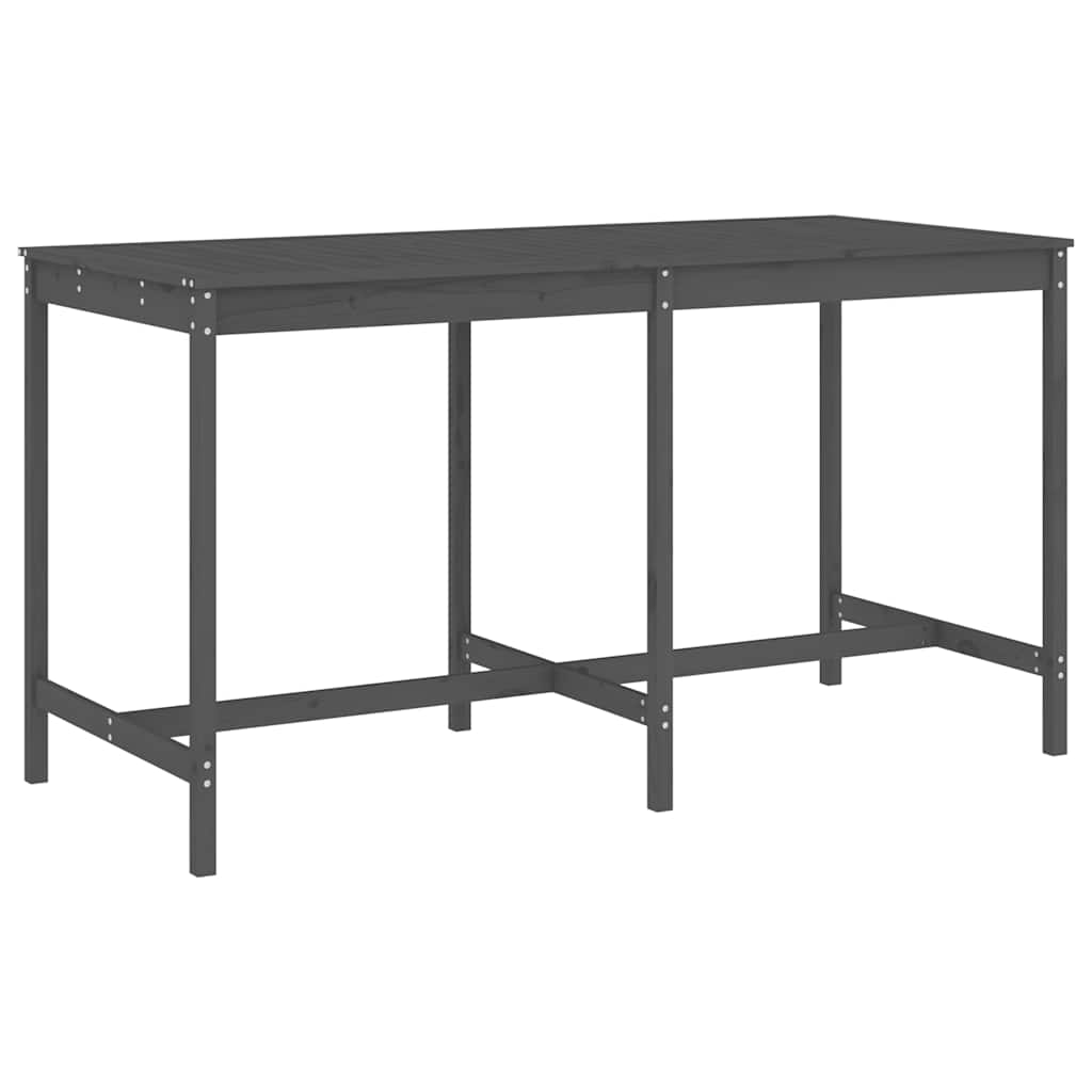 Set Bar da Giardino 9 pz Grigio in Legno Massello di Pino | homemem39