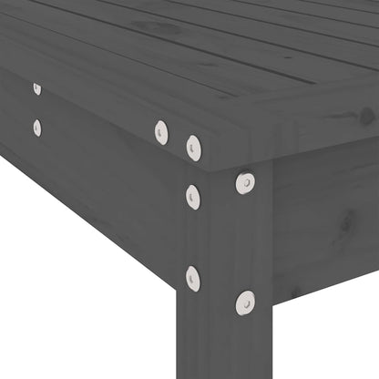 Set Bar da Giardino 9 pz Grigio in Legno Massello di Pino | homemem39
