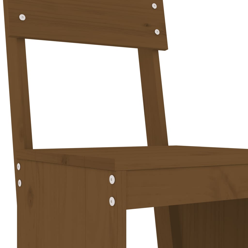 Set Bar da Giardino 3 pz ambra in Legno Massello di Pino | homemem39