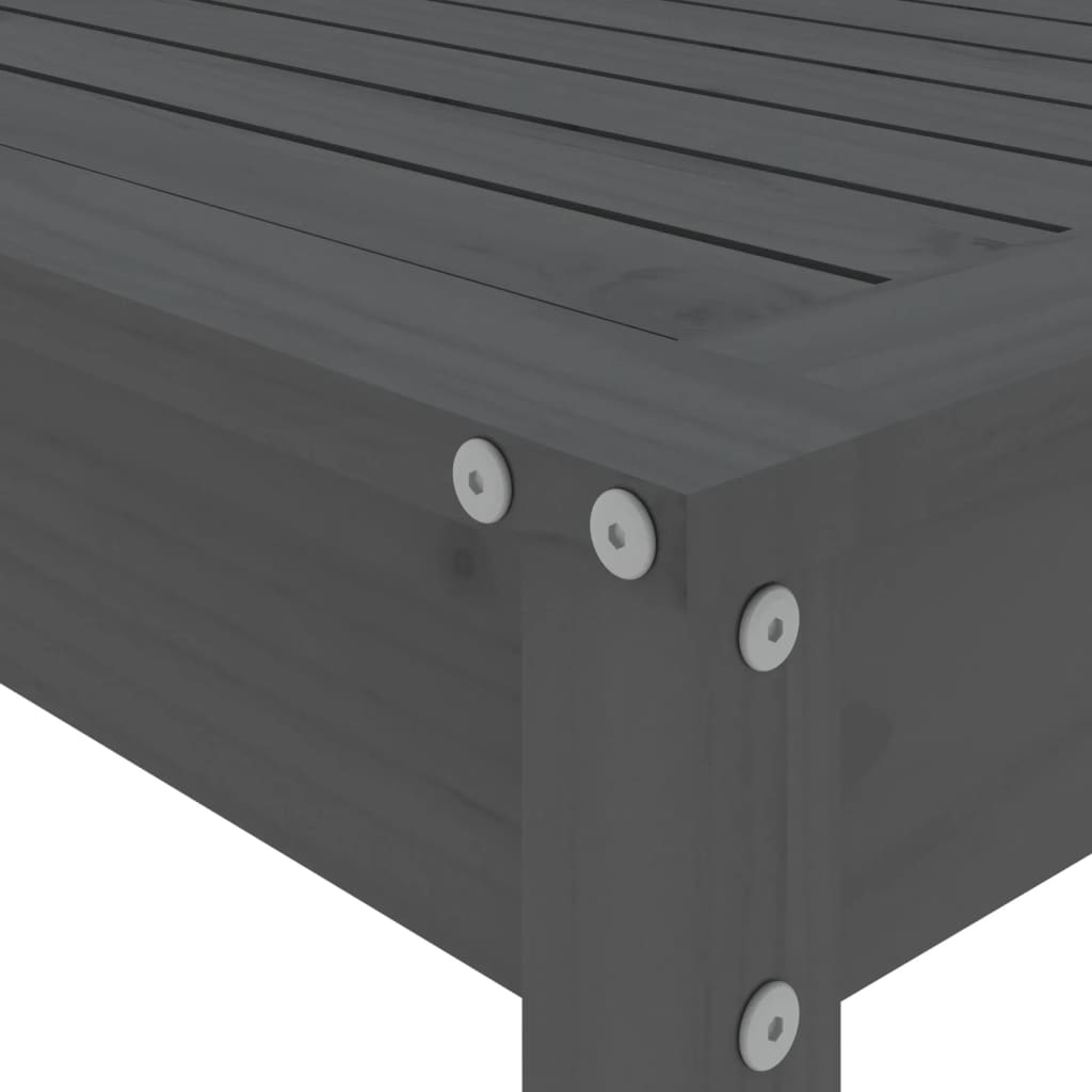 Set Bar da Giardino 5 pz Grigio in Legno Massello di Pino - homemem39