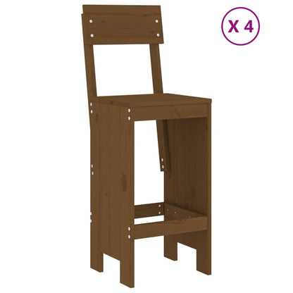 Set Bar da Giardino 5 pz ambra in Legno Massello di Pino - homemem39