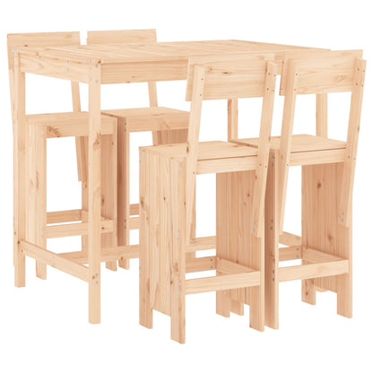 Set Bar da Giardino 5 pz in Legno Massello di Pino | homemem39