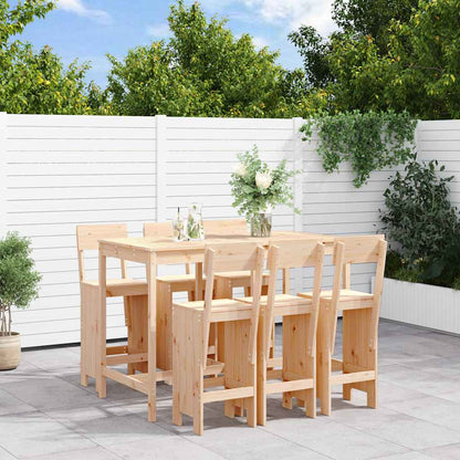 Set Bar da Giardino 7 pz in Legno Massello di Pino | homemem39