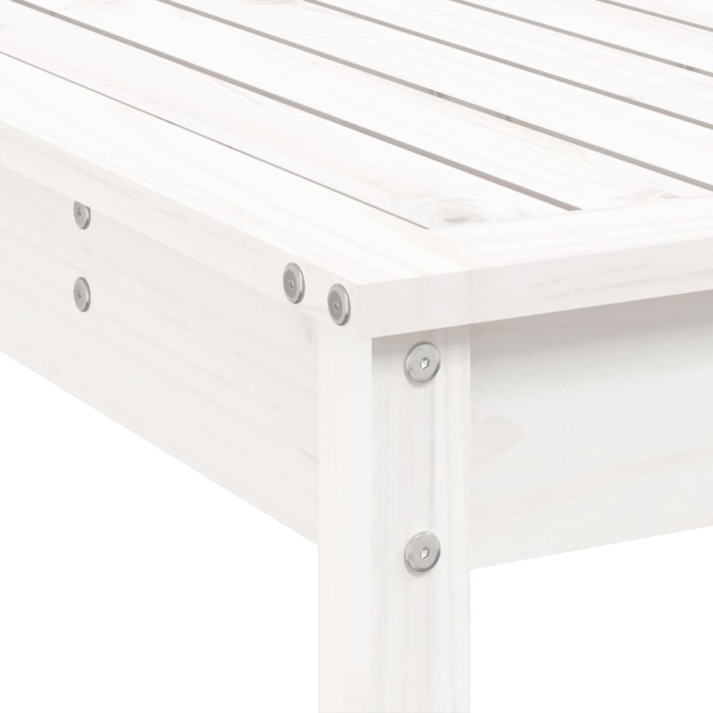 Set Bar da Giardino 7 pz Bianco in Legno Massello di Pino - homemem39
