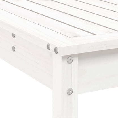 Set Bar da Giardino 7 pz Bianco in Legno Massello di Pino - homemem39