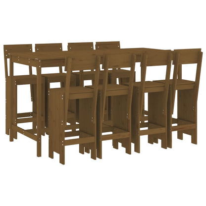 Set Bar da Giardino 9 pz ambra in Legno Massello di Pino | homemem39