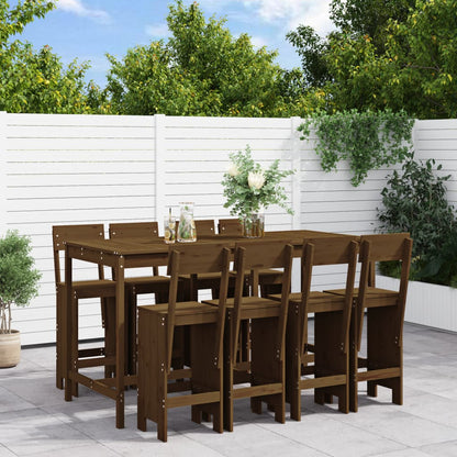 Set Bar da Giardino 9 pz ambra in Legno Massello di Pino | homemem39
