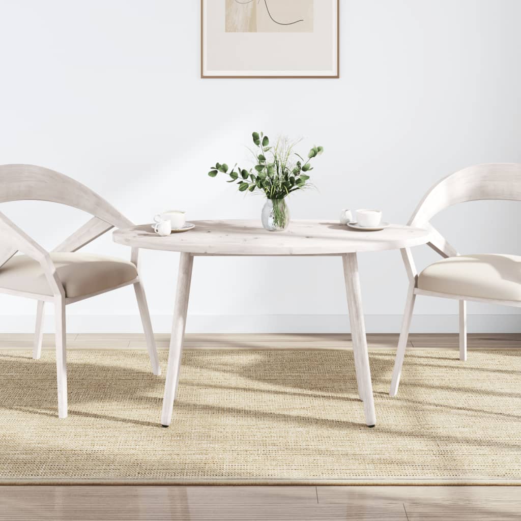 Piano Tavolo Bianco 100x50x2,5 cm Legno Massello di Pino Ovale | homemem39