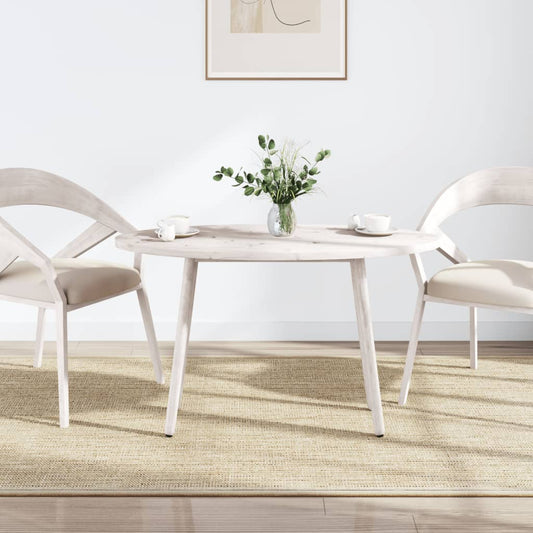 Piano Tavolo Bianco 100x50x2,5 cm Legno Massello di Pino Ovale | homemem39