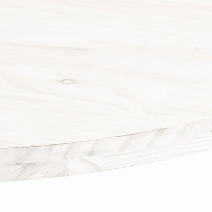 Piano Tavolo Bianco 110x55x2,5 cm Legno Massello di Pino Ovale | homemem39